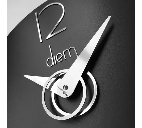 Часы настенные Diem, диаметр 40/черный