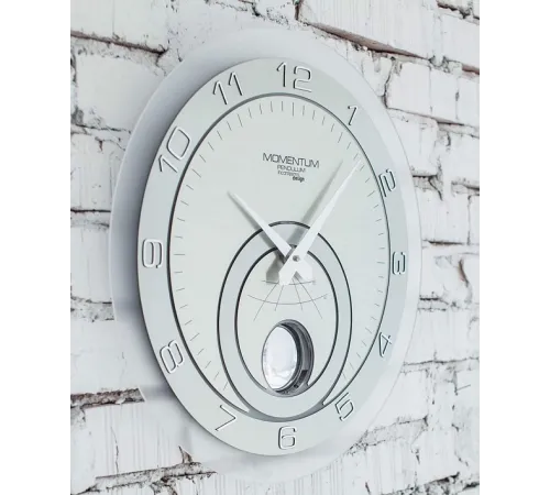 Часы настенные Momentum Pendulum, диаметр 45/серебристый металлик