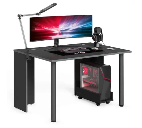Игровой компьютерный стол SKILLL SSTG 1385.1, антрацит/металлик, 1360х850х750 мм