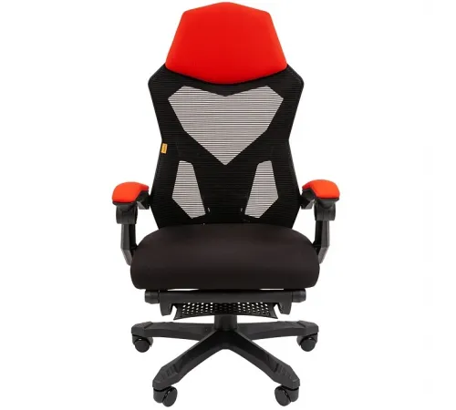 Игровое кресло CHAIRMAN CH571, ткань/сетка, черный/красный (выставочный образец)
