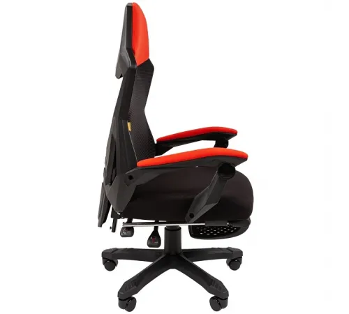 Игровое кресло CHAIRMAN CH571, ткань/сетка, черный/красный (выставочный образец)