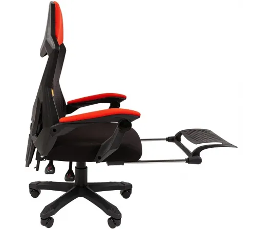 Игровое кресло CHAIRMAN CH571, ткань/сетка, черный/красный (выставочный образец)