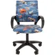 Детское компьютерное кресло CHAIRMAN KIDS 103 LT, ткань велюр, машинки