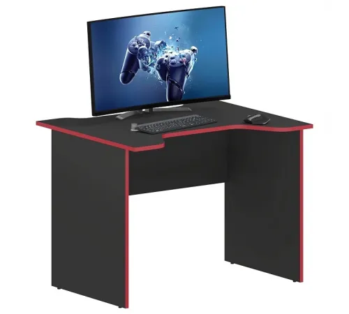 Игровой компьютерный стол SKILLL SKL 100CA, антрацит/красный, 1000х800х755 мм