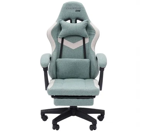 Игровое компьютерное кресло CHAIRMAN CH26 ткань, зеленый/бежевый