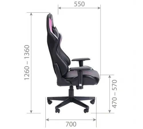 Игровое компьютерное кресло CHAIRMAN CH32 экокожа, черный