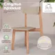 Комплект прямых стульев SKYLAND LYKKE CE-2, тауп/бук, 48х57х90 см