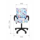 Детское компьютерное кресло CHAIRMAN KIDS 103 LT, ткань велюр, машинки