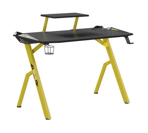 Стол компьютерный SKILLL CTG-001 120X60, Черный/Желтый