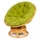 Кресло PAPASAN с подушкой, ткань флок олива/honey