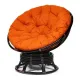 Кресло PAPASAN с подушкой, ткань оранжевый/аntique brown