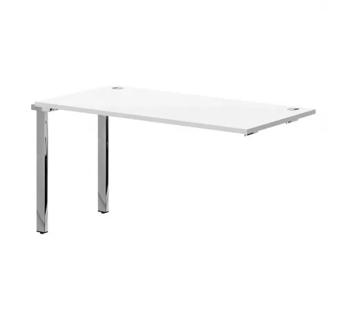 Стол промежуточный XTEN GLOSS 140х70, Белый/Нержавеющая сталь