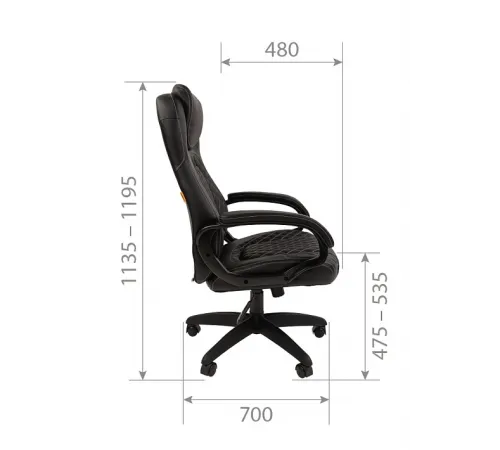 Офисное кресло CHAIRMAN 432, экокожа,  коричневый