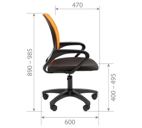 Офисное кресло CHAIRMAN 696 LT N, ткань/сетка, голубой