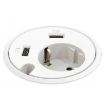 Встраиваемая розетка Powerdot Kondator 935-PD14W, белый