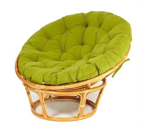 Кресло PAPASAN с подушкой, ткань флок олива/ honey