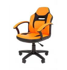 Детское компьютерное кресло CHAIRMAN KIDS 110, экокожа/ткань TW, черный/оранжевый