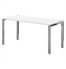 Стол прямой XTEN GLOSS 160х70, Белый/Нержавеющая сталь