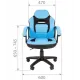 Детское компьютерное кресло CHAIRMAN KIDS 110, экокожа/ткань TW, черный/красный