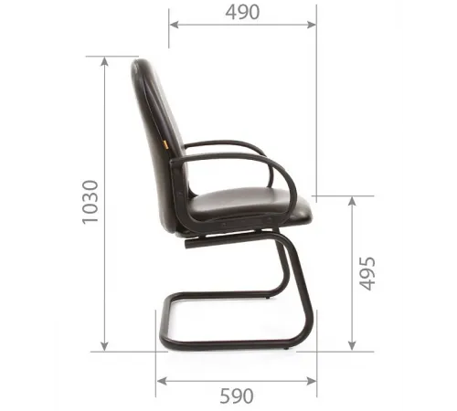 Офисное кресло CHAIRMAN  279V, экокожа,  черный