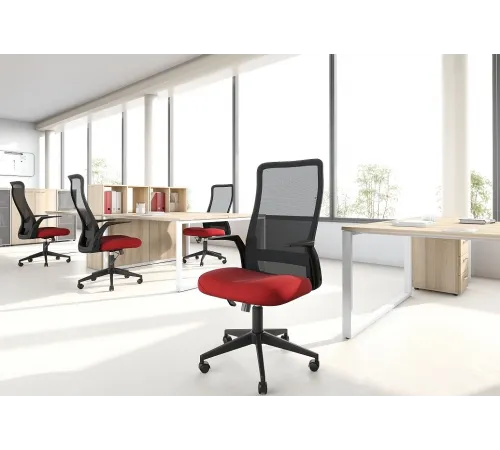 Офисное кресло CHAIRMAN 573 ткань/сетка, красный