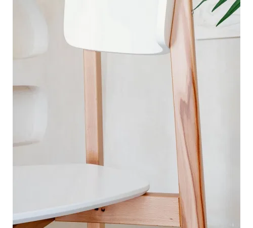 Комплект прямых стульев SKYLAND LYKKE CE-2, белый/бук 48х57х90 см