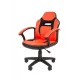Детское компьютерное кресло CHAIRMAN KIDS 110, экокожа/ткань TW, черный/красный