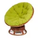 Кресло PAPASAN с подушкой, ткань флок олива/рecan