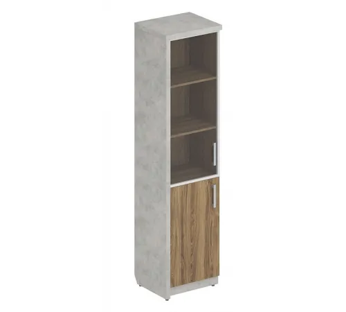 Шкаф комбинированный (комплект № 9) WOOD&STONE, Дуб Чарльстон, Бетон Чикаго