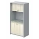 Миникухня с МДФ фасадами, металлик/бук тиара