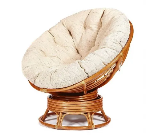 Кресло-качалка PAPASAN с подушкой,  сognac