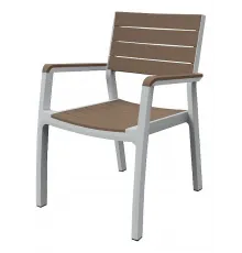 Стул Harmony armchair  полиротанг/белый, капучино