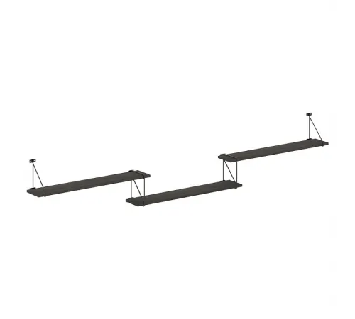Полка настенная COFFEE SH3-ROD/BAR, дуб юкон, 238х16.6х39.2 см