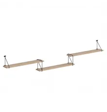 Полка с полкодержателями SH3-ROD/BAR, Дуб Сонома светлый