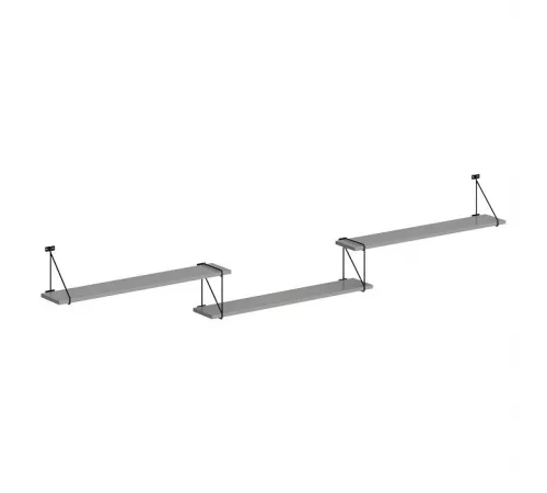 Полка с полкодержателями SH3-ROD/BAR, Серый