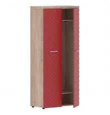 Гардероб TORR LUX TLCW 85, красный/дуб каньон z, 856х450х1968 мм