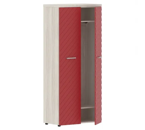 Гардероб TORR LUX TLCW 85, красный/сосна эдмонт z, 856х450х1968 мм