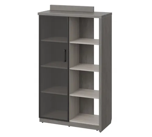 Шкаф-стеллаж высокий WOOD&STONE СФ-534181, дрифтвуд/бетон чикаго темный, 1037х455х1770 мм