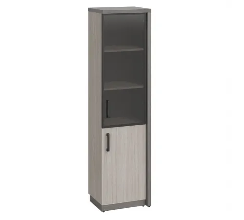 Шкаф высокий WOOD&STONE СФ-534592, дрифтвуд/бетон чикаго темный, 537х455х2083 мм