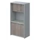 Миникухня с МДФ фасадами, металлик/дуб сонома
