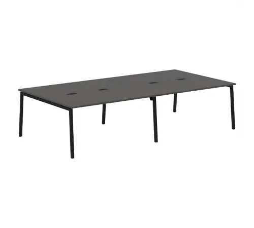 Стол для переговоров EDIS L ELCT 3116, мокко/черный, 3126х1606х750 мм