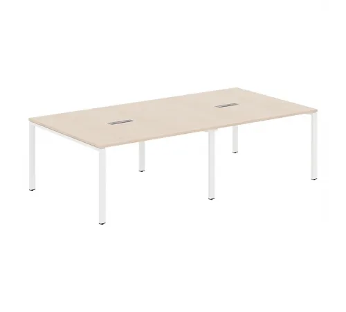 Стол для переговоров XTEN-S60 XS6SCT 2714, бук тиара/белый, 2720х1406х750 мм