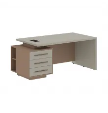 Стол руководителя с тумбой VELION VCT 1890(L), левый, аметист/кобра, 1800х900х750 мм