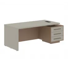 Стол руководителя с тумбой VELION VCT 2090(R), правый, аметист/кобра, 2000х900х750 мм