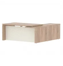 Стол руководителя TORR LUX TLCT 1820(L), дуб каньон/латте, 1800х2000х750 мм