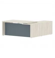 Стол руководителя TORR LUX TLCT 1820(L), сосна эдмонт/серо-голубой, 1800х2000х750 мм