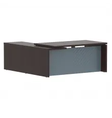 Стол руководителя TORR LUX TLCT 1820(R), венге магия/серо-голубой, 1800х2000х750 мм