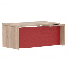 Стол руководителя TORR LUX TLCT 189(L), дуб каньон/красный, 1800х900х750 мм