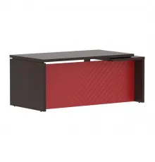 Стол руководителя TORR LUX TLCT 189(L), венге магия/красный, 1800х900х750 мм