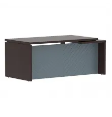 Стол руководителя TORR LUX TLCT 189(L), венге магия/серо-голубой, 1800х900х750 мм